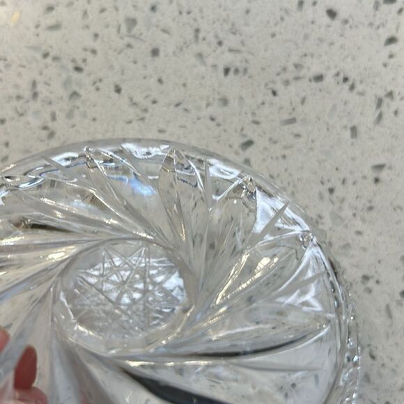 Crystal Coaster Bohemian Pinwheel & Star Pattern 3” Wide - Picture 3 of 7